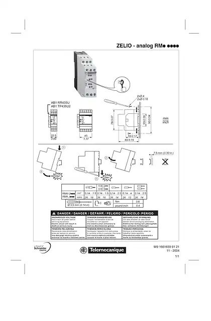 schneider施耐德RM4... Measurement and control relays
